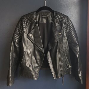 Black leather jacket